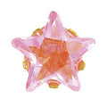 Buy Sensitive Puff Pad Fashion - 5mm - Pink Star Prong-Set Cubic Zirconia - Gold Plated for only $14.99 by Studex
