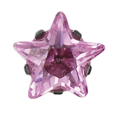 Buy Sensitive Puff Pad Fashion - 5mm - Pink Star Prong-Set Cubic Zirconia - Stainless Steel for only $14.99 by Studex