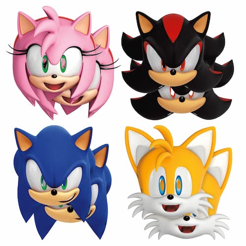Buy Sonic The Hedgehog Paper Masks (8 count) for only $3.99 by Unique