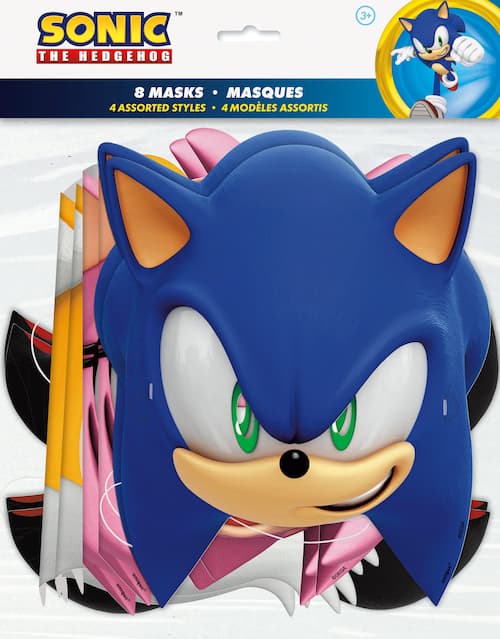 Buy Sonic The Hedgehog Paper Masks (8 count) for only $3.99 by Unique