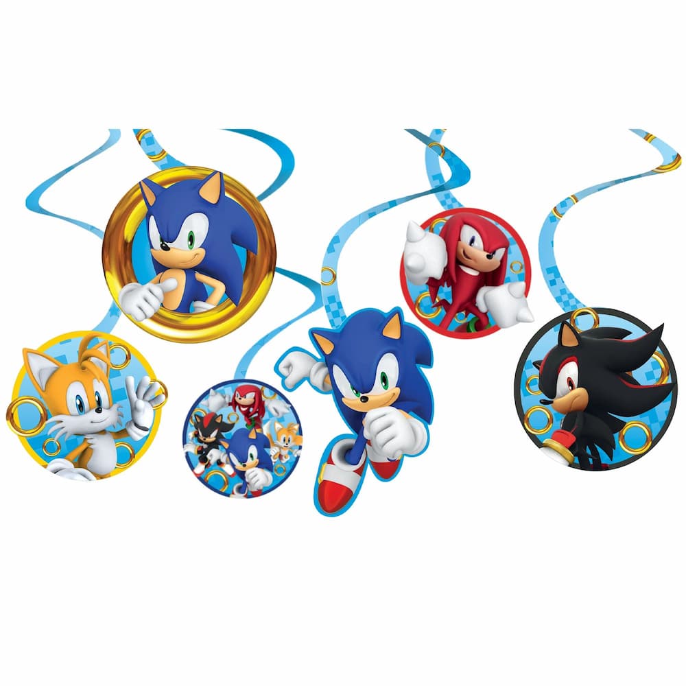 Buy Sonic the Hedgehog 'Sega' Paper Hanging Swirl Decorations for only $12.99 by Amscan