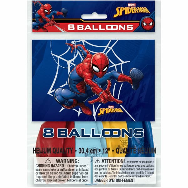 Buy Spider-Man 12" Latex Balloons  8ct for only $8.29 by Unique