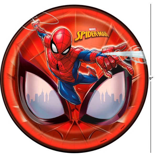 Buy Spider-Man Round 9" Dinner Plates  8ct for only $5.49 by Unique