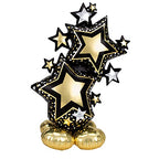 Buy Star Cluster Black & Gold 59" Airloonz  Foil Balloon Air-Filled Only for only $14.99 by Anagram