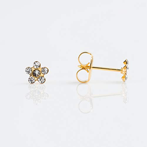 Buy Studex Crystal Daisy Stud Earrings Gold Plated for only $16.99 by Studex