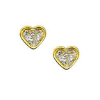 Buy Studex Sensitive 6mm Heart with Clear Glitter Centre Gold Plated Earrings for only $14.99 by Studex
