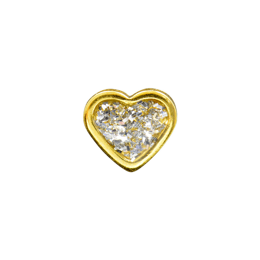 Buy Studex Sensitive 6mm Heart with Clear Glitter Centre Gold Plated Earrings for only $14.99 by Studex