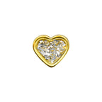 Buy Studex Sensitive 6mm Heart with Clear Glitter Centre Gold Plated Earrings for only $14.99 by Studex