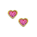 Buy Studex Sensitive 6mm Heart with Pink Glitter Gold Plated Stud Earrings for only $14.99 by Studex