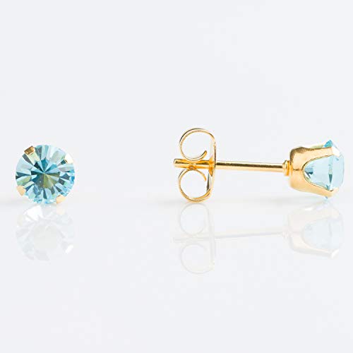Buy STUDEX Sensitive Aquamarine Stud Earrings 5mm for only $14.99 by Studex
