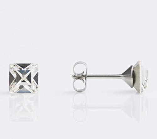 Buy Studex Sensitive Crystal Square Stud Earrings 6mm for only $14.99 by Studex