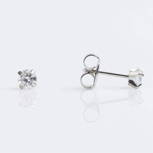Buy STUDEX Sensitive Cubic Zirconia Stud Earrings 4mm Surgical Stainless Steel Posts for only $15.99 by Studex