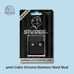 Buy STUDEX Sensitive Cubic Zirconia Stud Earrings 4mm Surgical Stainless Steel Posts for only $15.99 by Studex