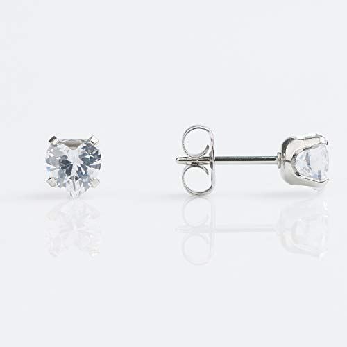 Buy Studex Sensitive Heart Cut Cubic Zirconia Stud Earrings 5x5mm for only $14.99 by Studex
