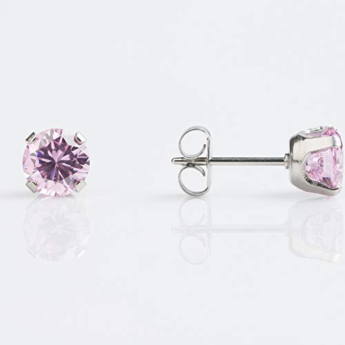 Buy Studex Sensitive Pink Cubic Zirconia Stud Earrings 5mm for only $14.99 byStudex