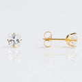 Buy Studex Sensitive Princess Cut Cubic Zirconia Stud Earrings 5mm Gold Plated for only $14.99 by Studex