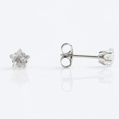 Buy Studex Sensitive Star Cut Cubic Zirconia Stud Earrings 5mm for only $14.99 byStudex