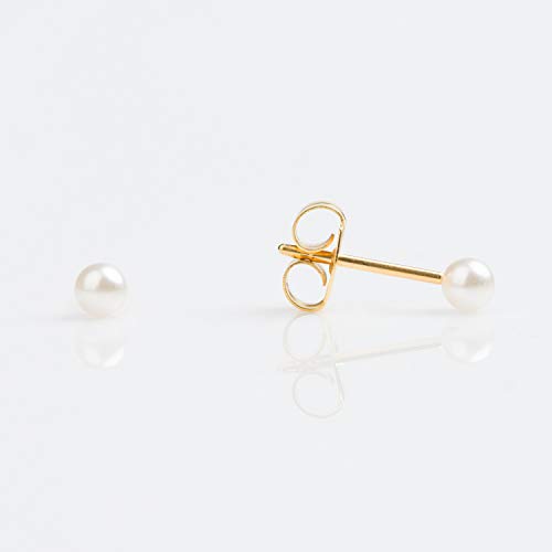Buy Studex Sensitive White Pearl Stud Earrings 3mm Gold Plated Posts for only $14.99 by Studex