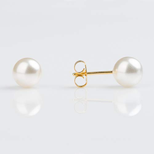 Buy Studex Sensitive White Pearl Stud Earrings 7mm Gold Plated for only $14.99 byStudex