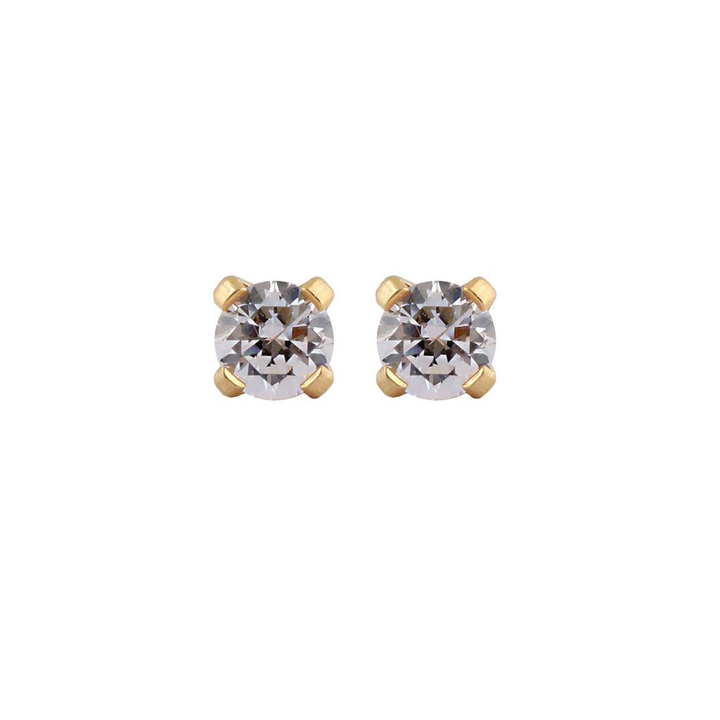 Buy Studex Tiny Tips 3mm Cubic Zirconia Pure Gold Plated Ear Studs For Kids for only $14.99 by Studex