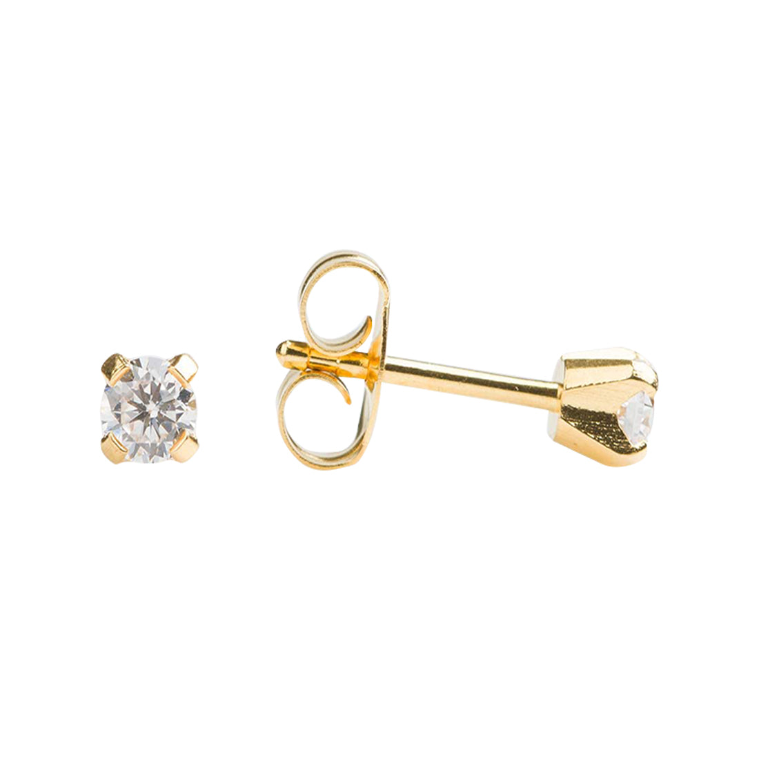 Buy Studex Tiny Tips 3mm Cubic Zirconia Pure Gold Plated Ear Studs For Kids for only $14.99 by Studex