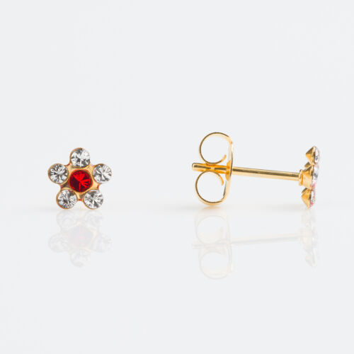 Buy Studex Tiny Tips 5mm Gold Plated Daisy Clear Crystal and Ruby July for only $14.99 byStudex