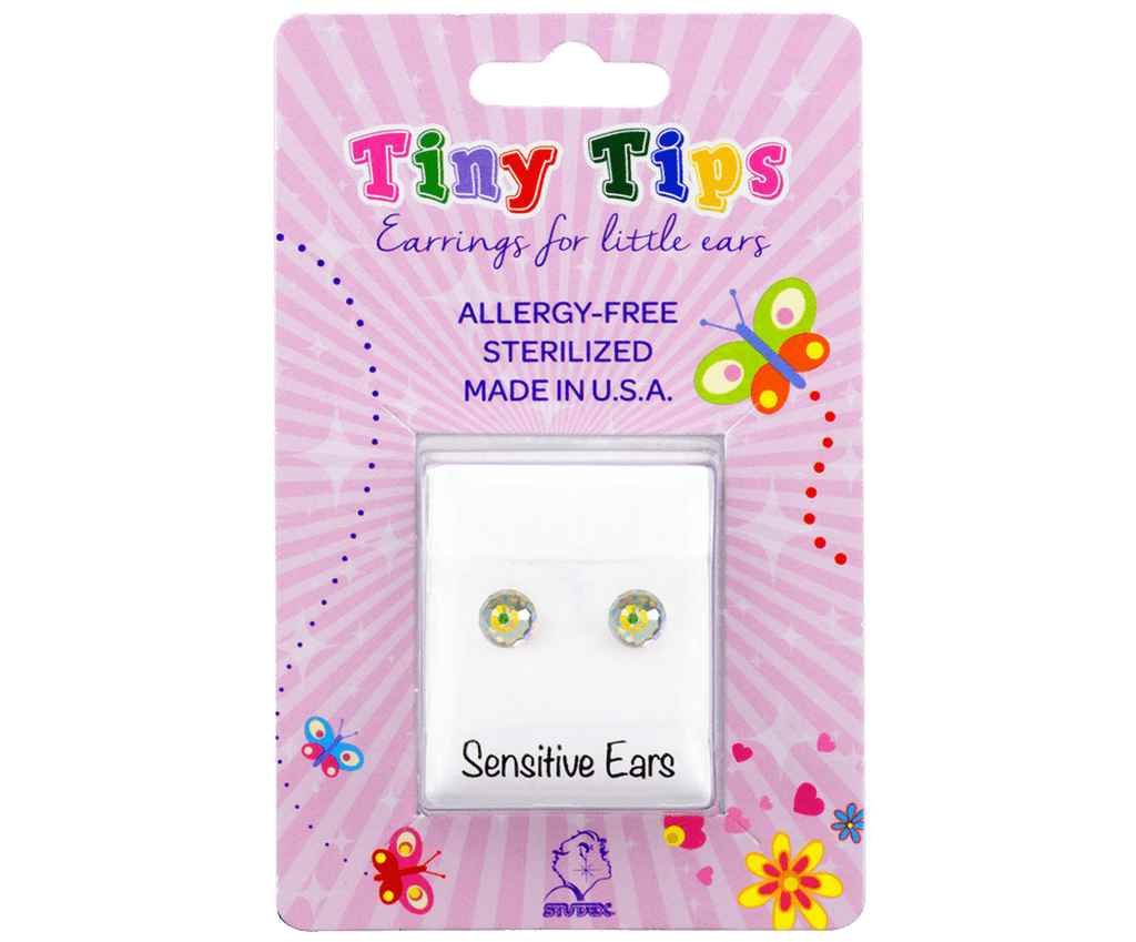 Buy Studex Tiny Tips AB Crystal Ball Earrings Studs 4mm for only $14.99 by Studex