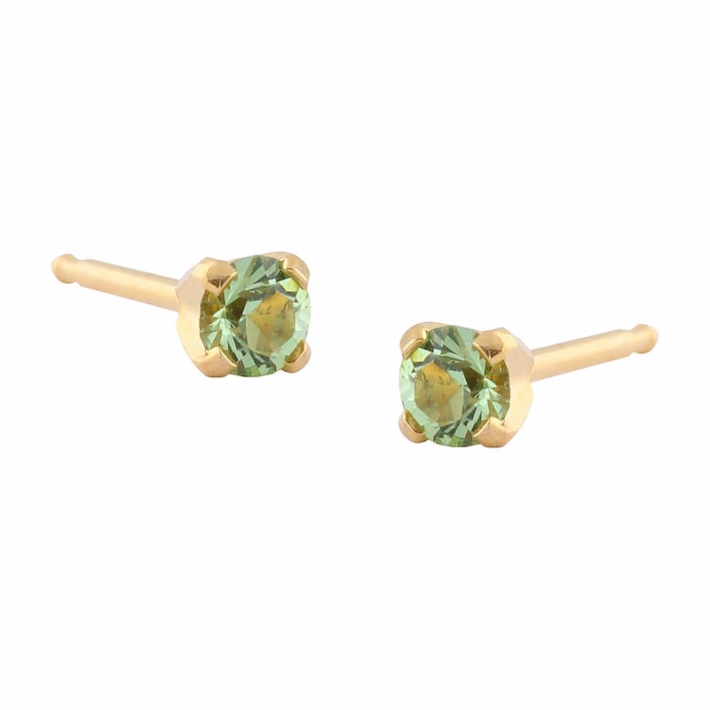 Buy Studex Tiny Tips August Peridot 3mm Birthstone Pure Gold Plated Ear Studs For Kids for only $14.99 by Studex