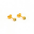 Buy Studex Tiny Tips August Peridot 3mm Birthstone Pure Gold Plated Ear Studs For Kids for only $14.99 by Studex
