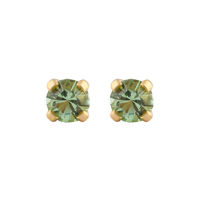 Buy Studex Tiny Tips August Peridot 3mm Birthstone Pure Gold Plated Ear Studs For Kids for only $14.99 by Studex