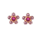 Buy Studex Tiny Tips Gold Plated Daisy Light Rose Fuchsia Stud Earrings  for only $14.99 byStudex