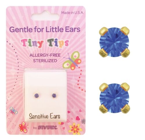 Buy Studex Tiny Tips Kids Earrings Sapphire Stud Gold Plated for only $14.99 byStudex