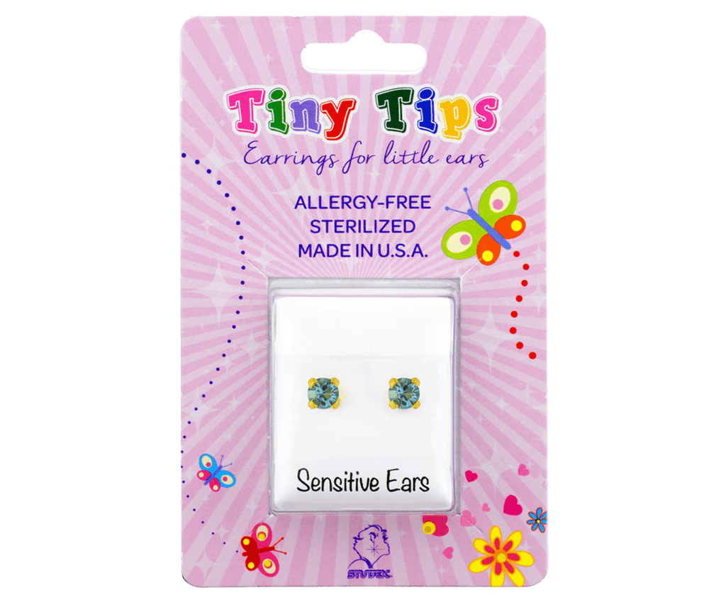 Buy Studex Tiny Tips March Aquamarine Earrings Studs for only $14.99 byStudex