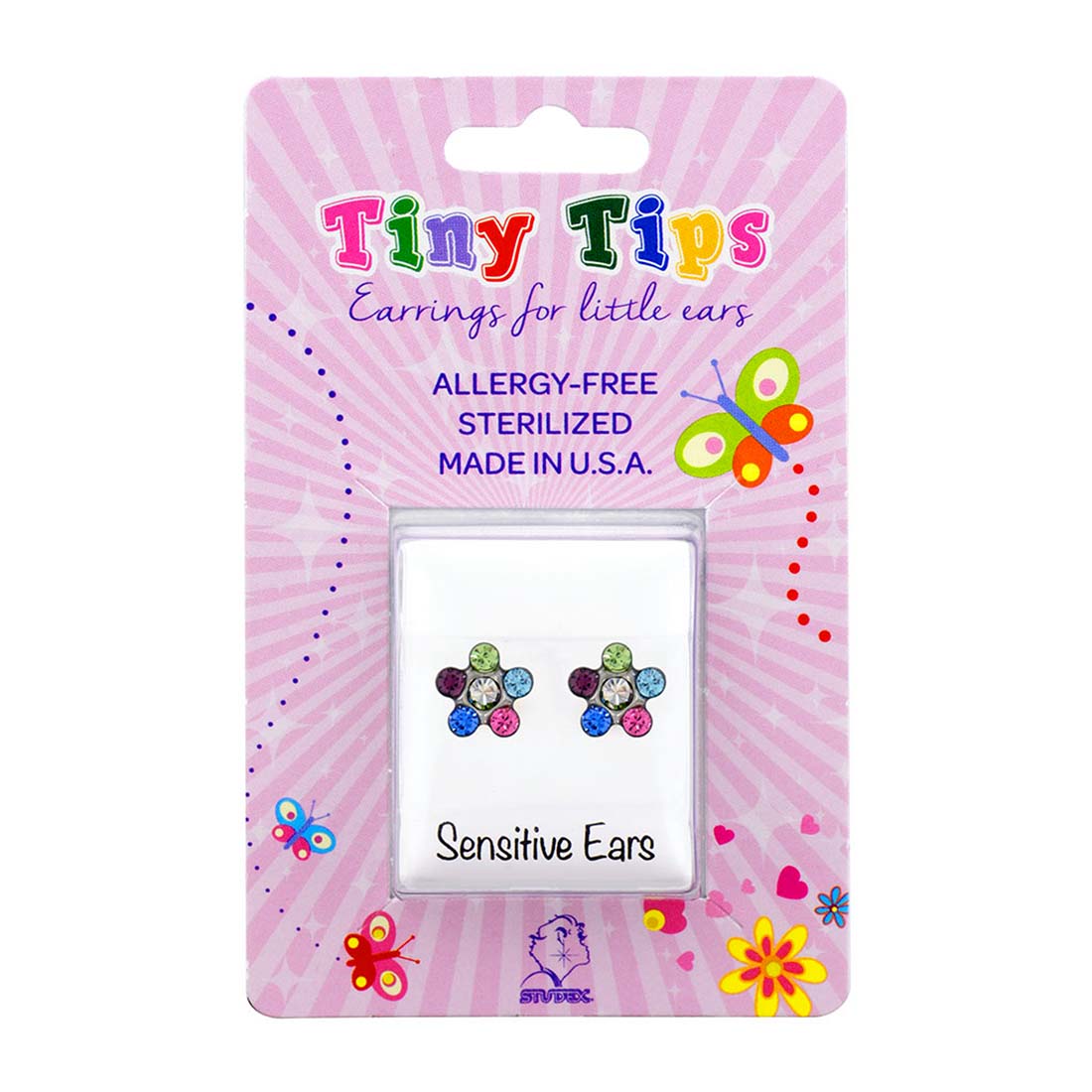 Buy Studex Tiny Tips Stainless Steel Daisy Rainbow Stud Earrings  for Little Sensitive Ears for only $14.99 by Studex