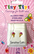 Buy Studex Tiny Tips Stud Earrings Pink Ice Cream Cone for Little Ears for only $14.99 byStudex