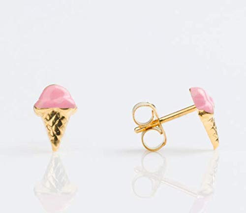 Buy Studex Tiny Tips Stud Earrings Pink Ice Cream Cone for Little Ears for only $14.99 by Studex