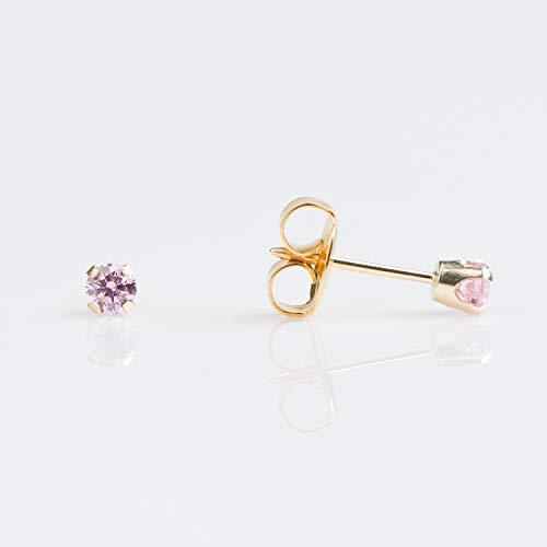 Buy Studex Tiny Tips Stud PINK Cubic Zirconia for Little Sensitive Ears 3mm for only $14.99 byStudex