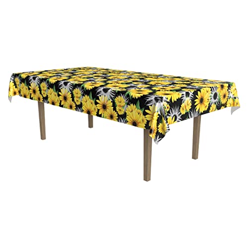 Buy Sunflower Print All Over Party Tablecover for only $7.23 byBeistle