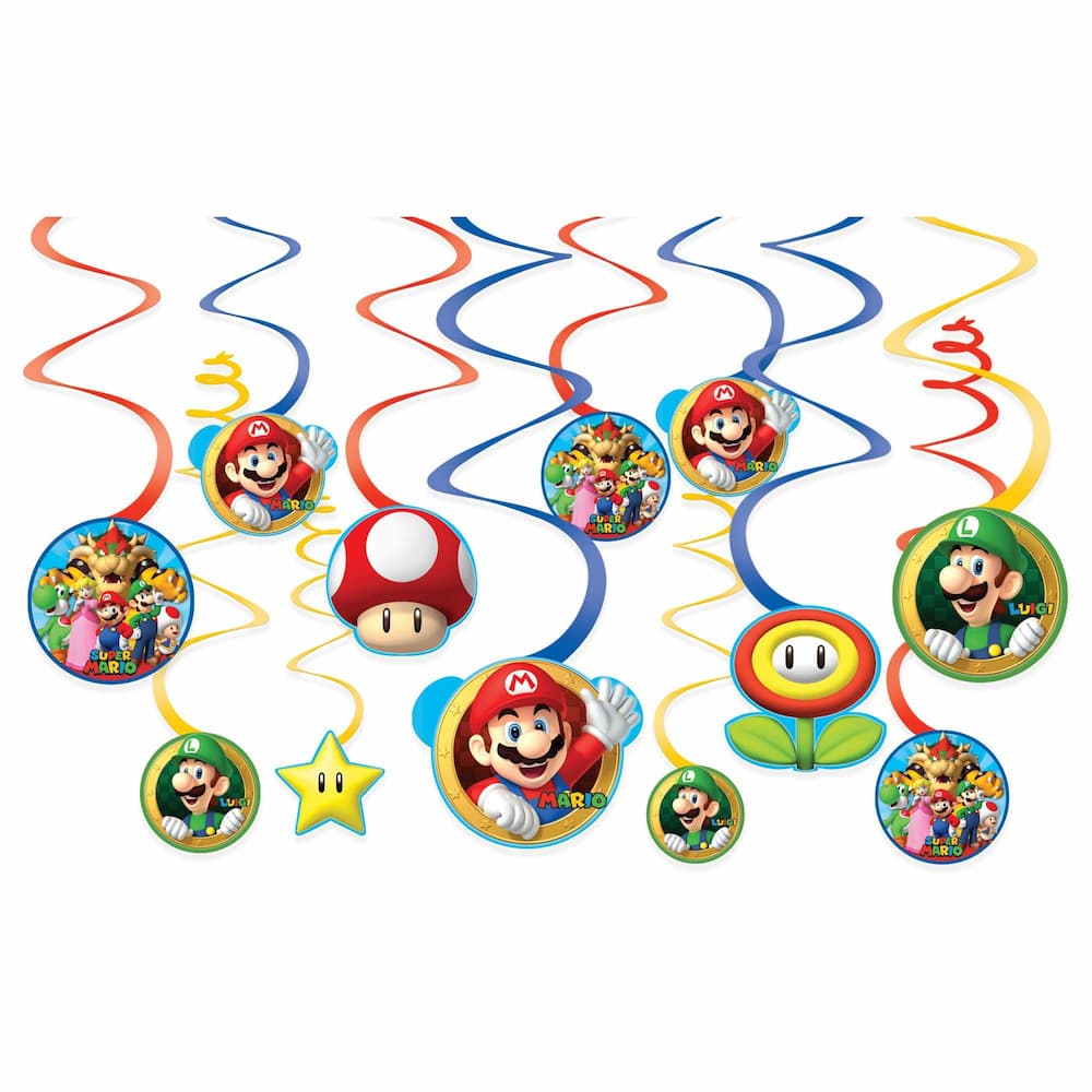Buy Super Mario Brothers™ Value Pack Foil Swirl Decorations for only $8.09 byAmscan