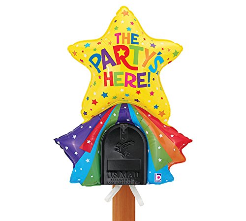 Buy  The Party's Here Star and Rainbow Mailbox Balloon, Reusable Party Decoration for only $7.59 byAnagram