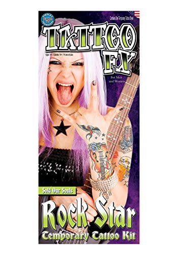 Buy Tinsley Rock Star Sold Our Souls 6pc Temporary Tattoo FX Costume Kit, 11.75Inch for only $14.24 byTinsley Transfers