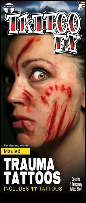 Buy Tinsley Transfers Mauled Trauma Tattoo Makeup Adult Accessory for only $7.59 byTinsley Transfers