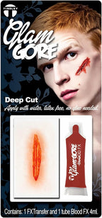 Buy Tinsley Transfers Medium Glam Gore 3D FX Transfer Kit - Deep Cut, Latex Free Prosthetic  for only $14.99 by Tinsley Transfers