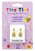 Buy Tiny Tips Drop Teddy Bear Studs - Gold Plated for only $14.99 by Studex