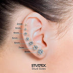 Buy Tiny Tips Fireball Studs - 4.5mm - Light Rose - Stainless Steel for only $14.99 by Studex
