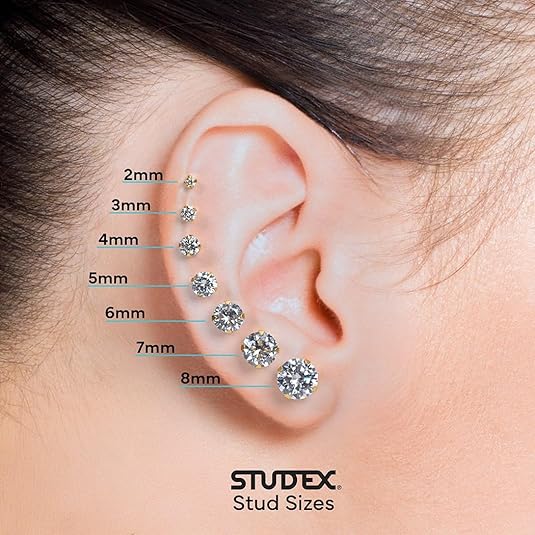 Buy Tiny Tips Fireball Studs - 4.5mm - Light Rose - Stainless Steel for only $14.99 by Studex