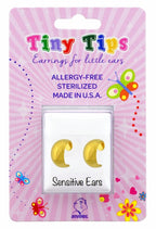 Buy Tiny Tips J Smooth Hoop Studs - 3/8" - Gold Plated for only $14.99 by Studex