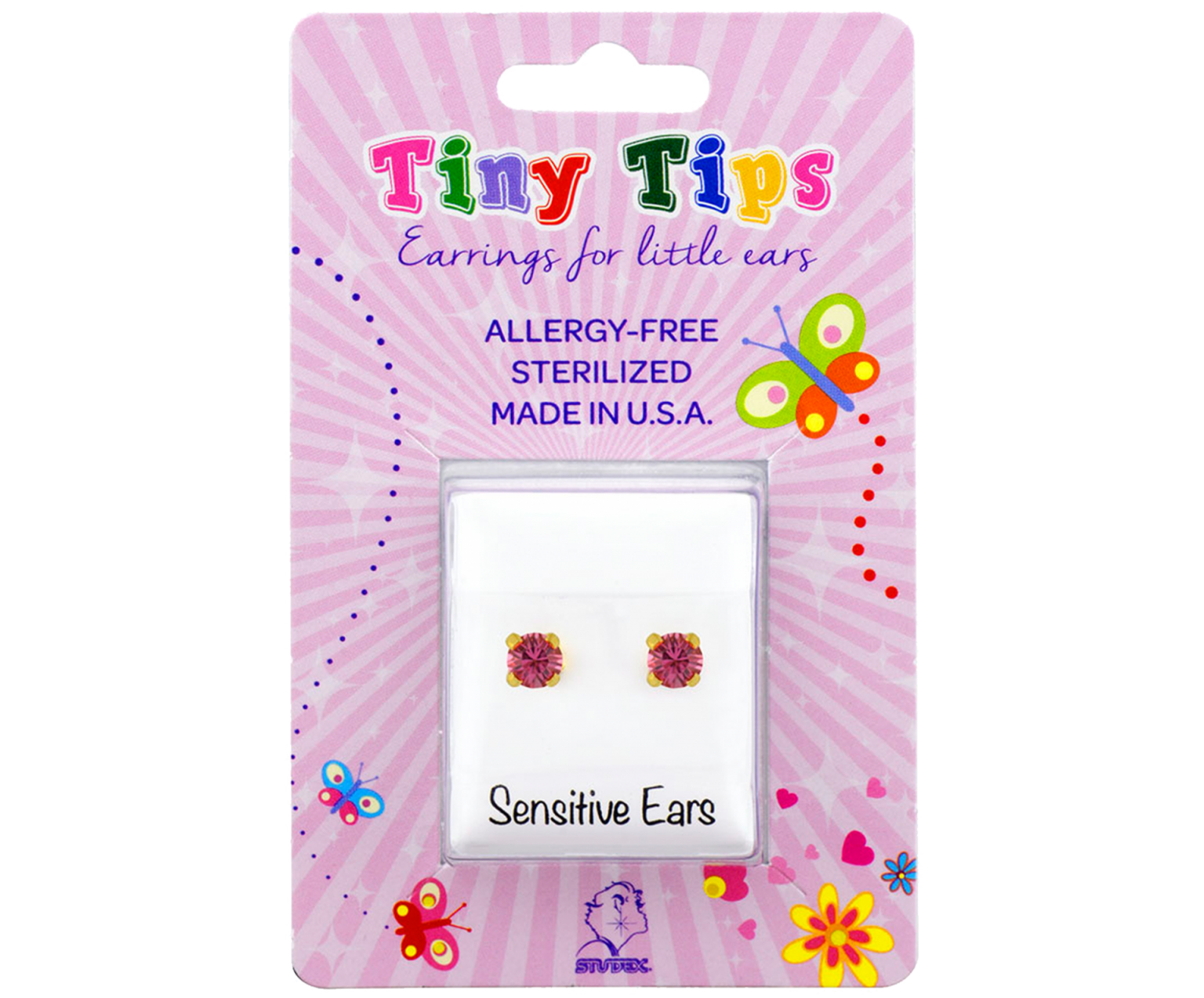 Buy Tiny Tips October Rose Earrings 3mm for only $14.99 by Studex