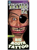 Tinsley Transfers Chipped Big Mouth Halloween Costume Makeup Tattoo FX