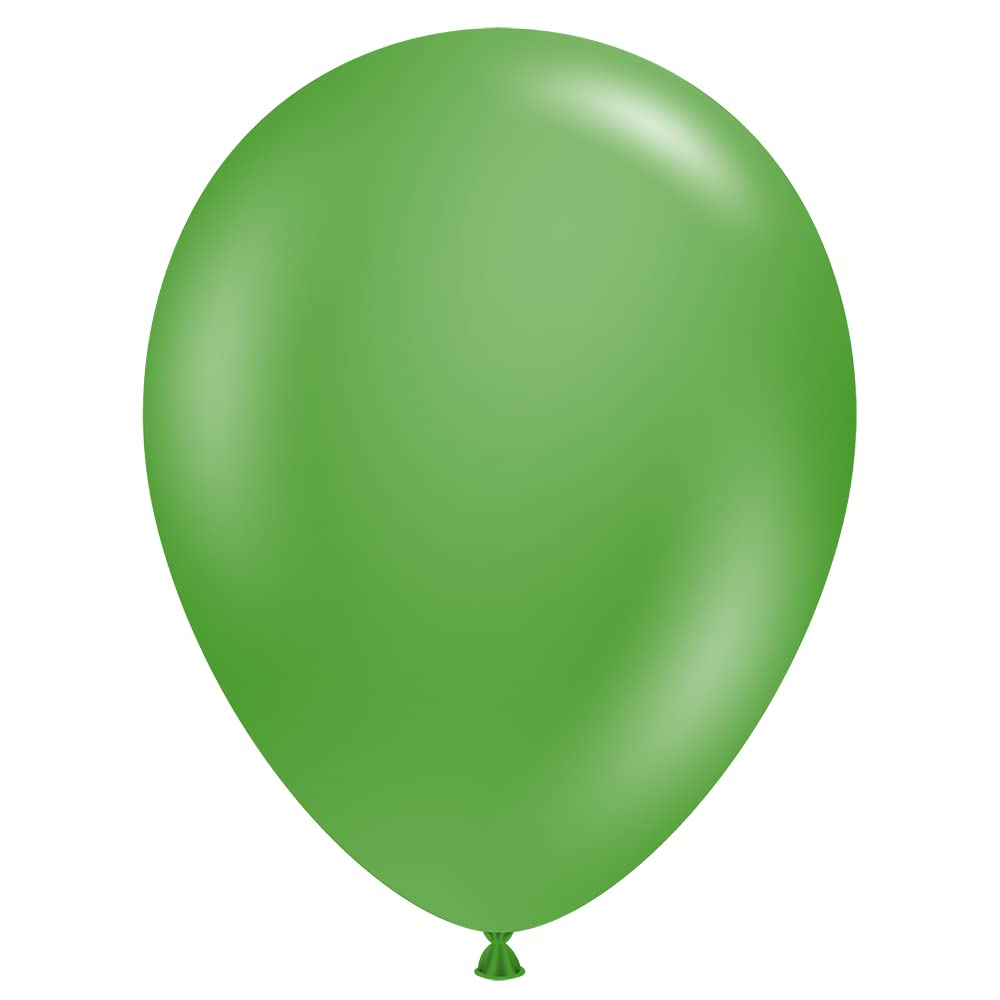 Tuf-Tex 15004 Green Latex Party Balloons, 5", Green, Pack of 50